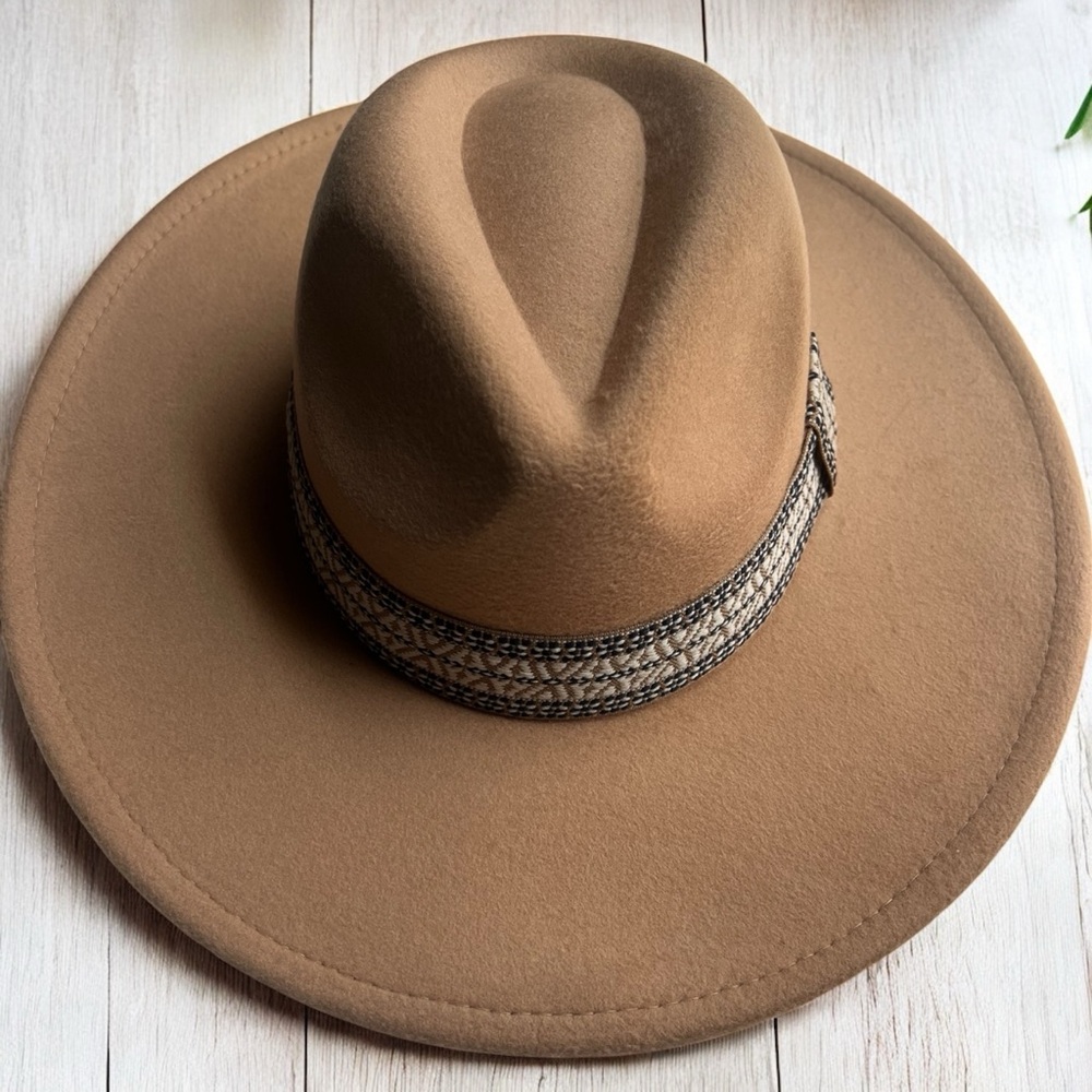 Tan Wide Brim Hat